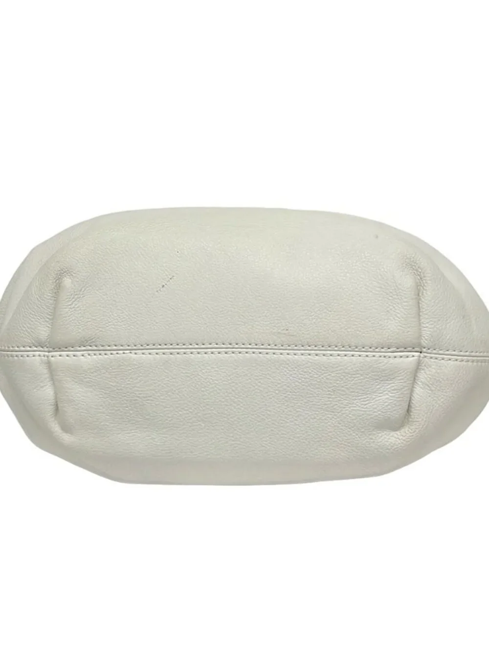 FURLA Montmartre White Dark Brown Leather Handbag